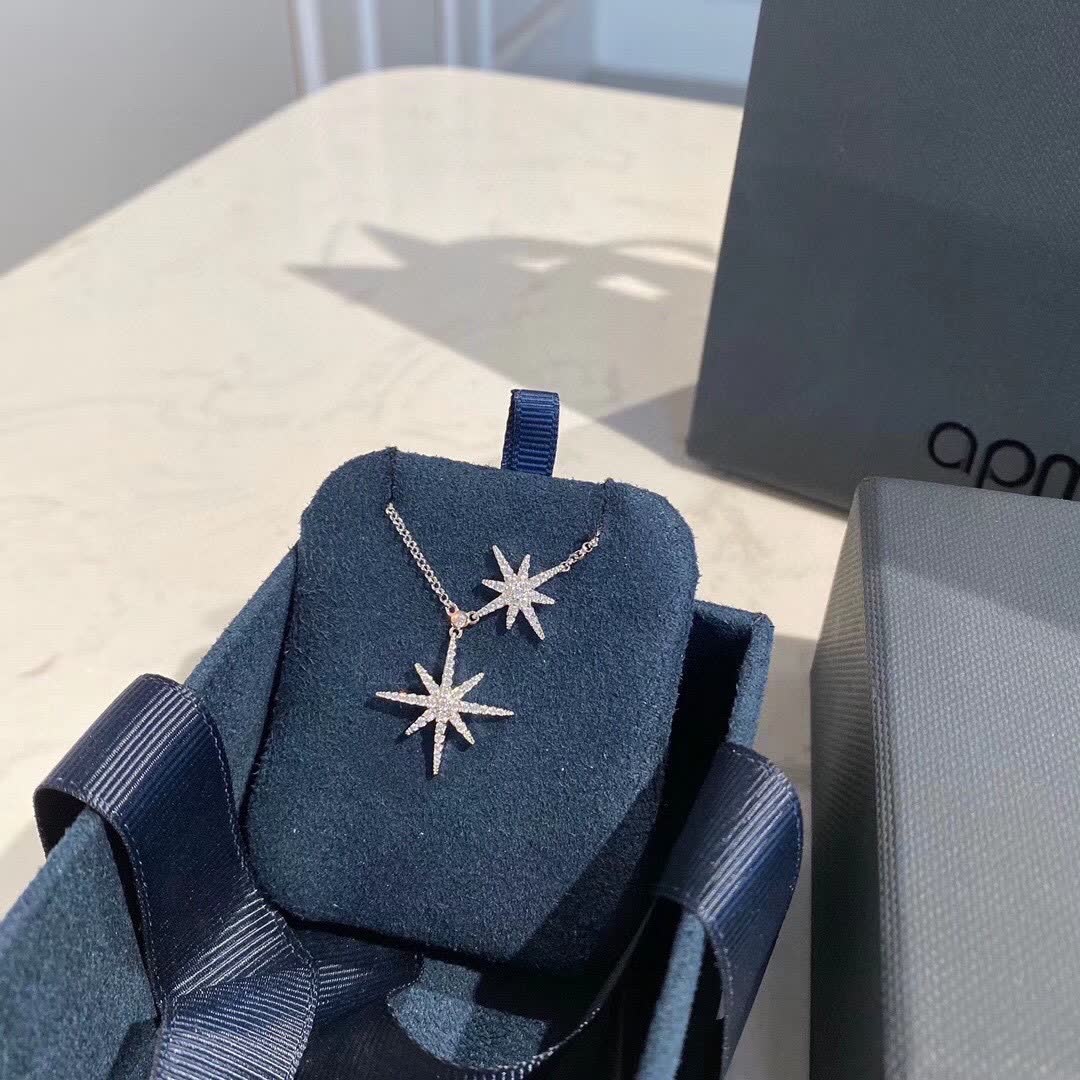 APM Monaco Rose Gold Star Pendant Necklace